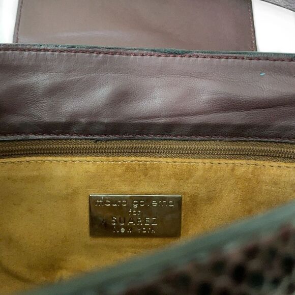 MAURO GOVERNO For SUAREZ NY Snakeskin Purple Bag - Picture 10 of 13